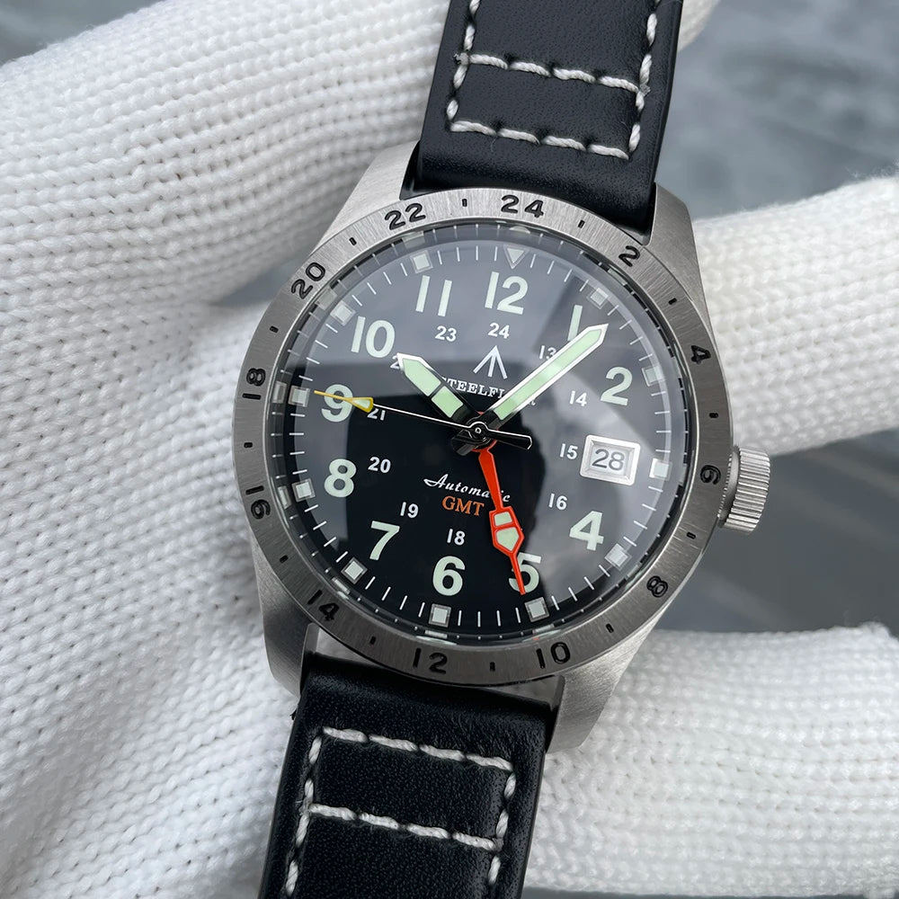 STEELFLIER Official SF792 GMT Mechanical Wristwatch, NH34 Movement, Super BGW9 C3 Luminous, 200M Waterproof Luxury Dive Watch