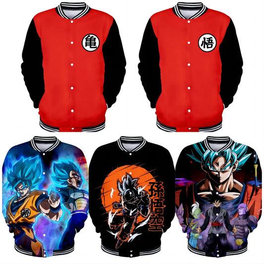 Dragon Ball Streetwear Baseball Uniform for Men Women Son Goku Adults Costumes Jackets Spring Fall Coat Cardigan Sweatshirt Gift