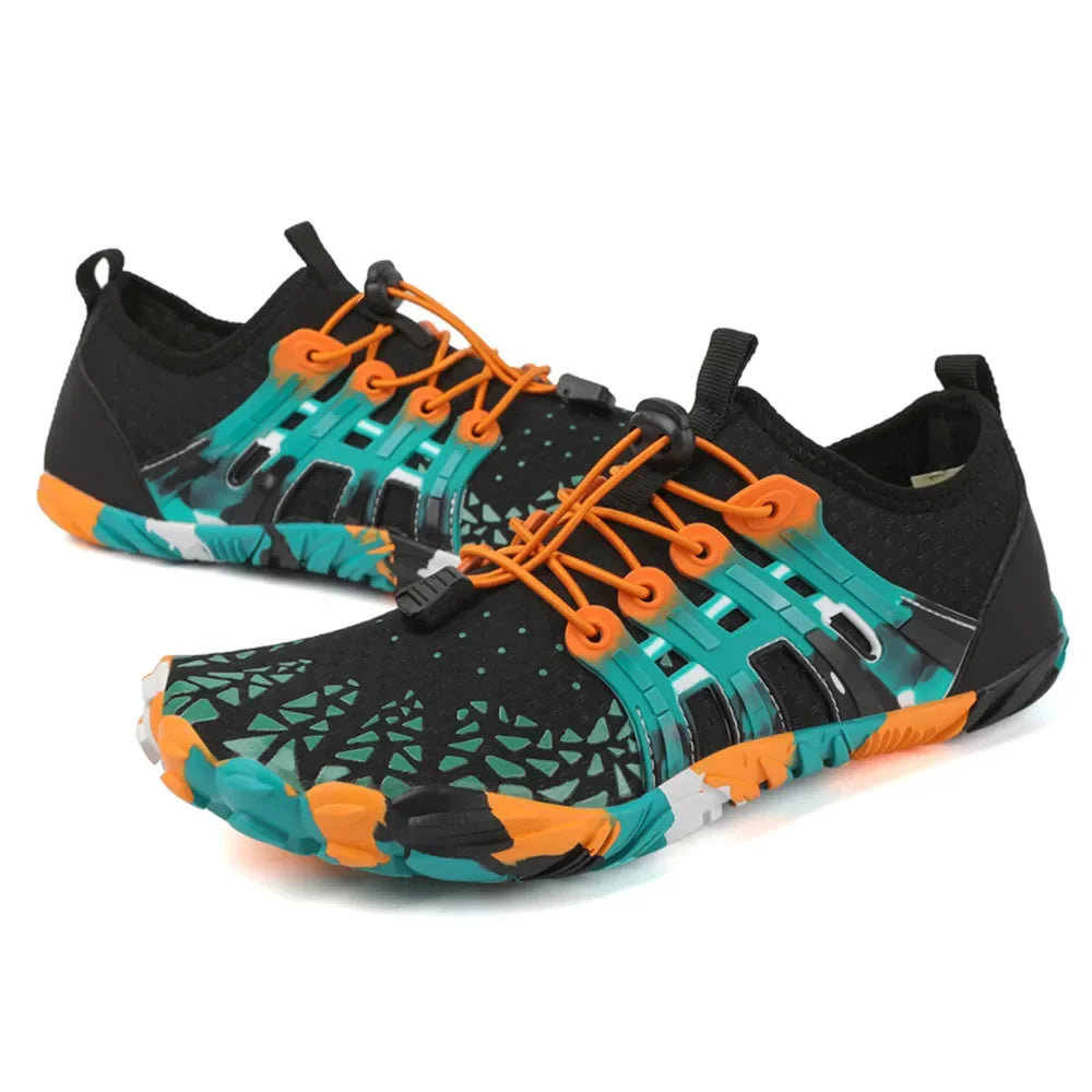Men's and women's water shoes, upstream wading swimming barefoot five-finger aqua shoes, colorful beach seaside light unisex sneakers new