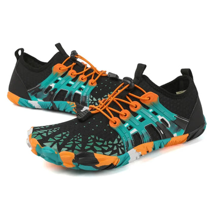 Men's and women's water shoes, upstream wading swimming barefoot five-finger aqua shoes, colorful beach seaside light unisex sneakers new