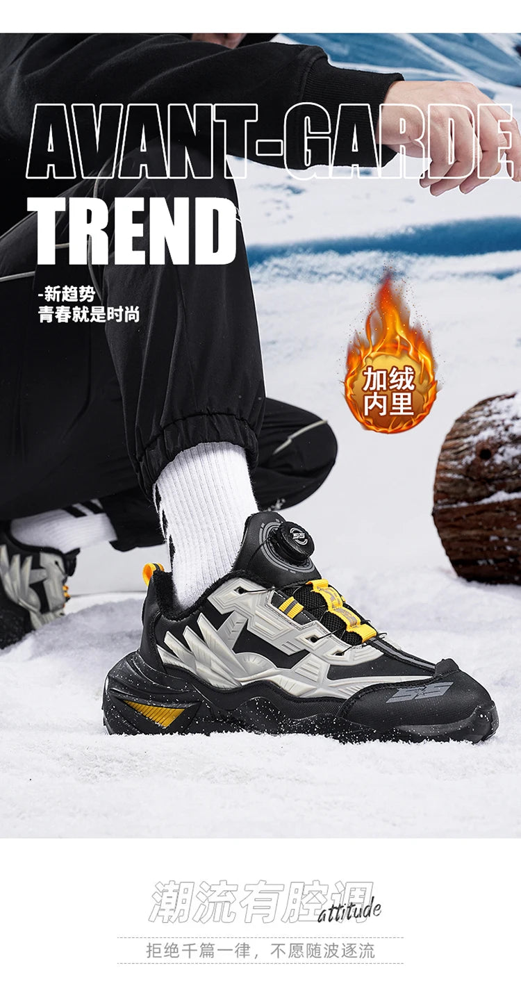 Men's Boots 2025 New Winter Slippers Warm Men Shoes Waterproof Non-Slip Plush Sneakers Male Tennis Shoes Boots Men Sneakers Winter