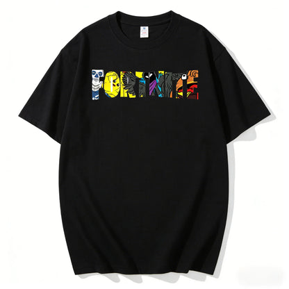 New Summer Arrival: Fortnite Pure Cotton Crew-Neck T-Shirt — Unisex Style, Perfect for Casual Wear and Vacations