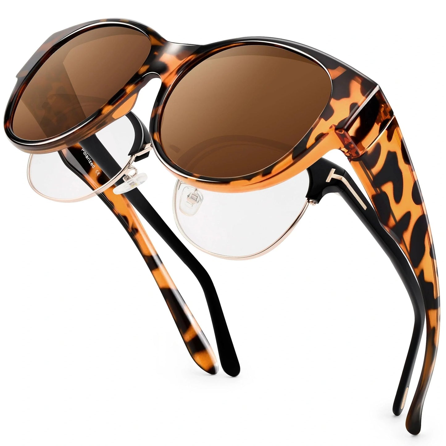 Polarized Sunglasses Fit Over Glasses, Sunglasses for Women to Go Over Glasses Lightweight-SG0179