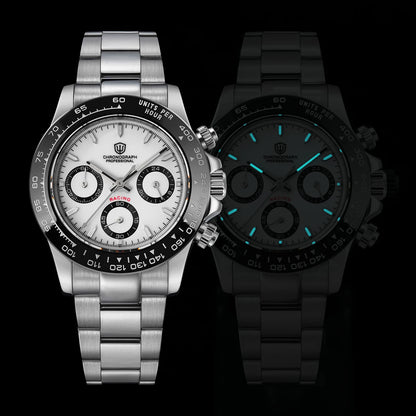 Watchdives WD16500 V2 Men Watch VK63 Quartz Movement Chronograph Wristwatch Stainless Steel Sapphire Crystal Luminous Watches