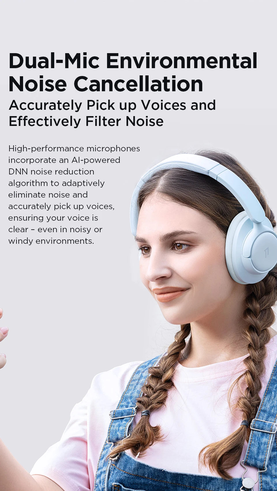 1MORE HQ31 Headphones Bluetooth Wireless Headsets Noise Cancelling Headset Earphone flash-sale penetration