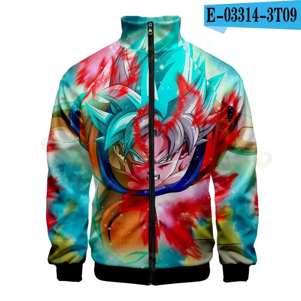 Dragon Ball 3D Print Zipper Hoodie Cool Fashion Men/Women/Kids Long Sleeve Hoodies Sweatshirt Casual Cosplay Jacket Clothes, produit gaming premium Fraquane