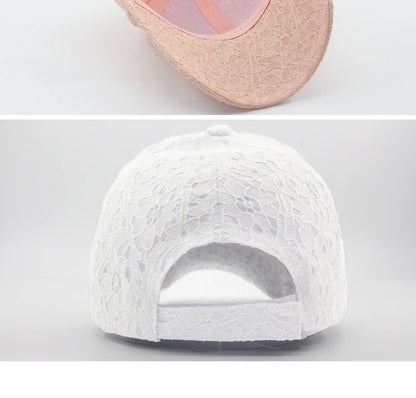 CNTANG Brand Summer Lace Hat Cotton Baseball Cap For Women Breathable Mesh Girls Snapback Hip Hop Fashion Female Caps Adjustable