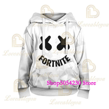 3D Printed Llama Fortnite Hoodie Battle Royale Cartoon Sweatshirts for Men And Women Game Hero Hooded Shirt for Teens