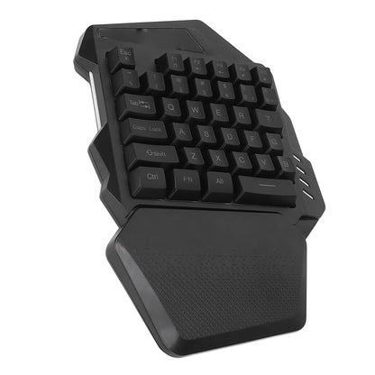 Mini Mechanical Keyboard One Handed Gaming Keyboard 2.4G Wireless RGB Lighting ABS 35 Keys Gaming Keyboard for Computer