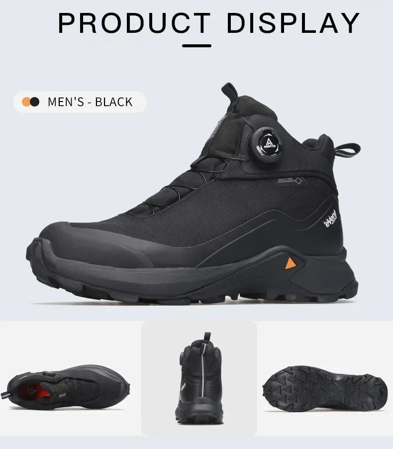 HUMTTO Leather Shoes for Men Winter Camping Outdoor Men's Sports Shoes Breathable Trekking Boots Man Non-slip Hiking Sneakers