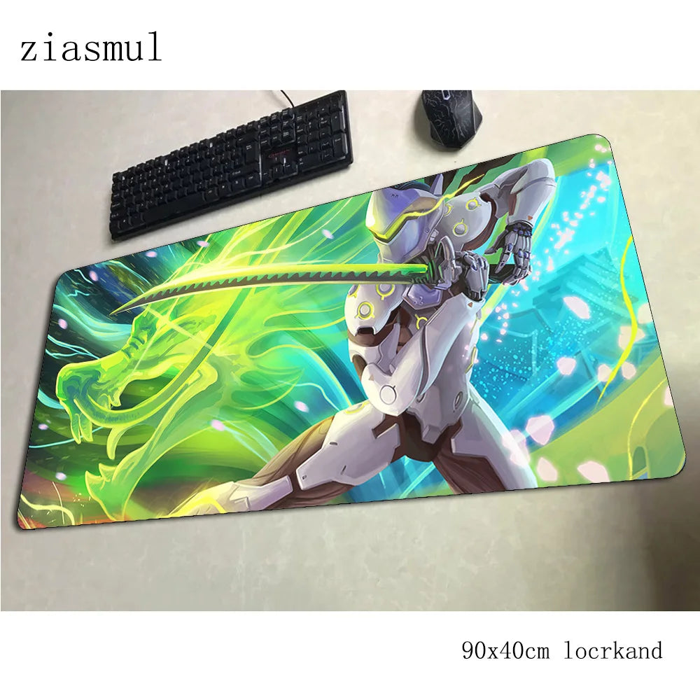 Tappetino per mouse Overwatch 90x40cm, tappetino gaming estetico, splendido tappetino personalizzato per gamer, base per mouse e tastiera PC