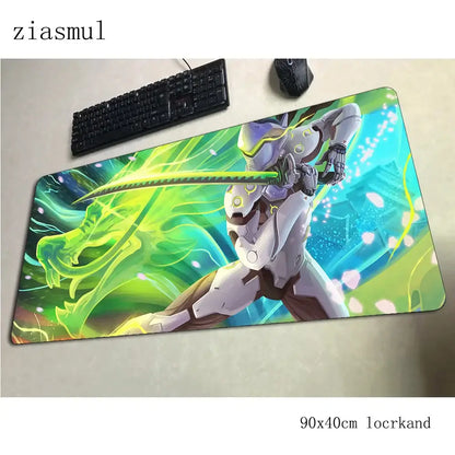 Tappetino per mouse Overwatch 90x40cm, tappetino gaming estetico, splendido tappetino personalizzato per gamer, base per mouse e tastiera PC