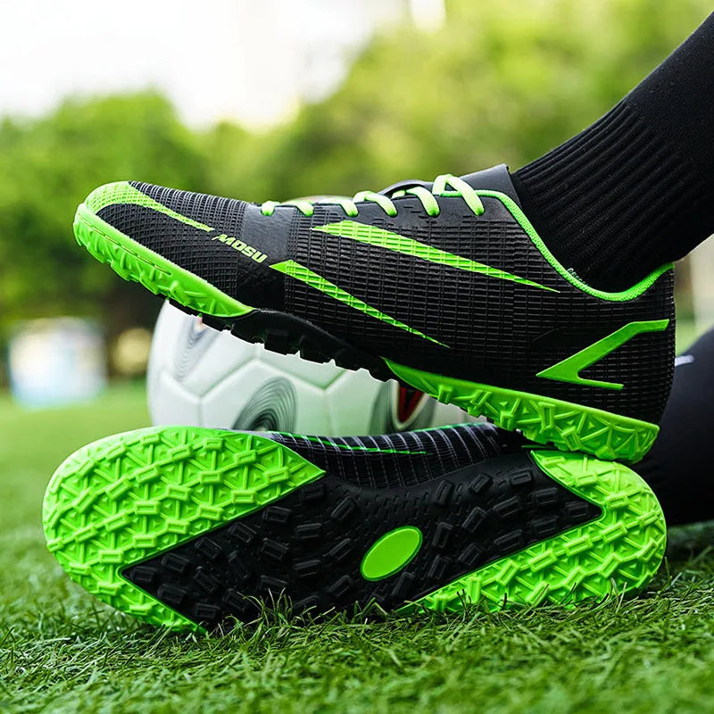 Nouveaux hommes en plein air chaussures de Football crampons pour adultes longues pointes bottes de Football formation chaussures de Sport baskets antidérapant formation unisexe