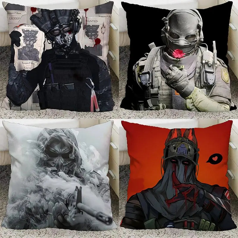 Anime Call of Duty Ghost Keegan Konig Cosplay 45CM Throw Pillows Soft Waist Sofa Cushion Throw Bedroom Pillows