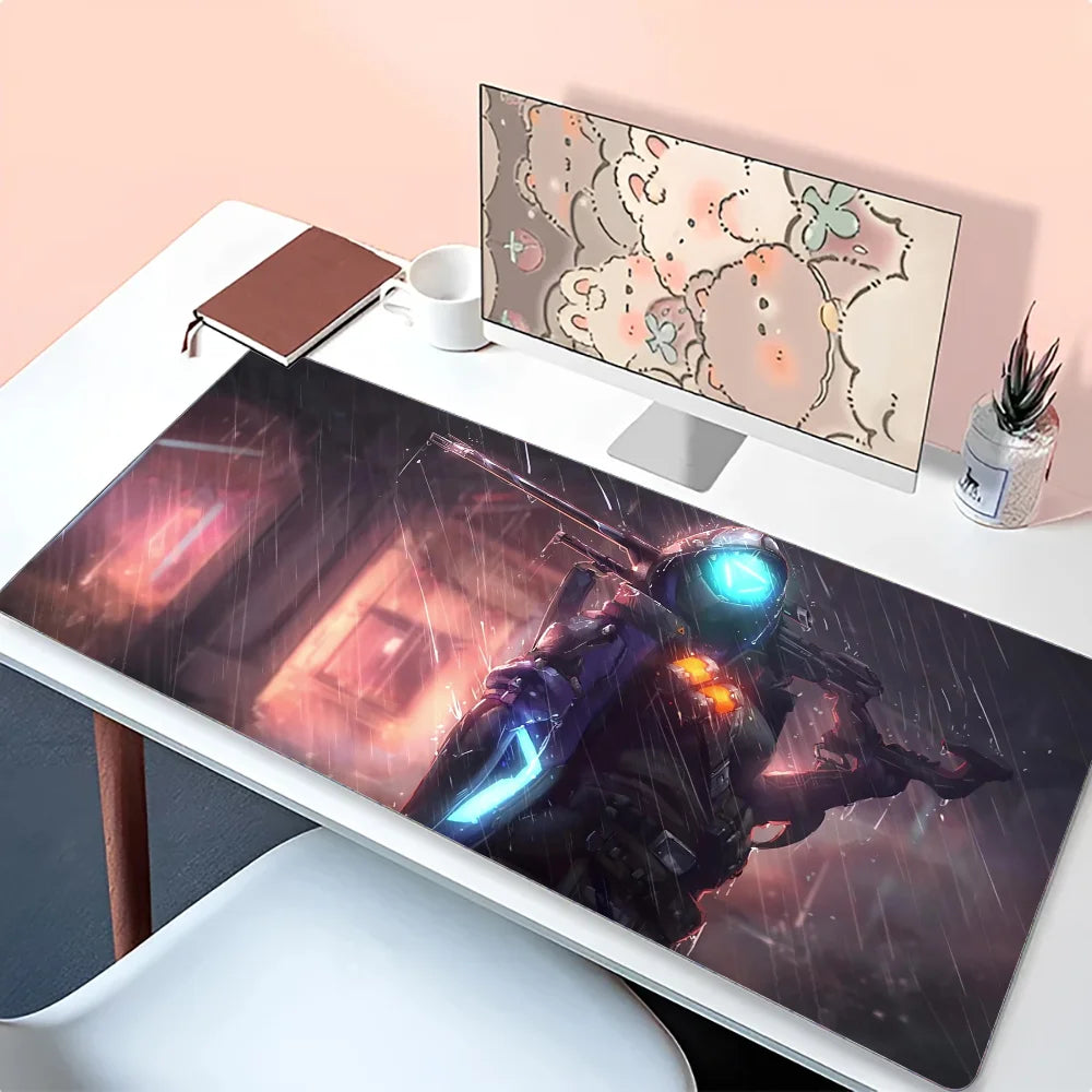 Tapete de Rato Ana Shrike Overwatch para Secretária com Almofada, Acessórios Gaming Prime Gaming XXL, Tapete Acolchoado para Teclado