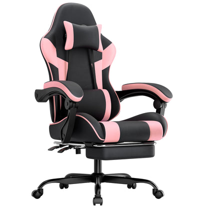 Ergonomic Gaming Chair with Lumbar Support, Adjustable Reclining PC Gaming Chair, Breathable PU Leather Office Chair, 200kg Heavy Duty