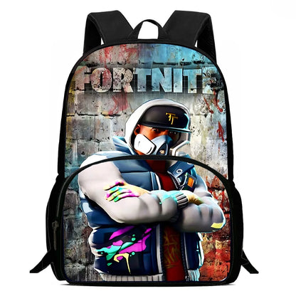 Hot Game Design Child Backpacks Lunch Bag Pencil Case Large Capacity School Bags for Boys and Girls Best Gift Fortnite