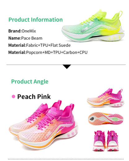 ONEMIX Carbon Plate Marathon Running Racing Shoes Professional Stable Support Shock Relief Ultra-Light Rebound Sneakers
