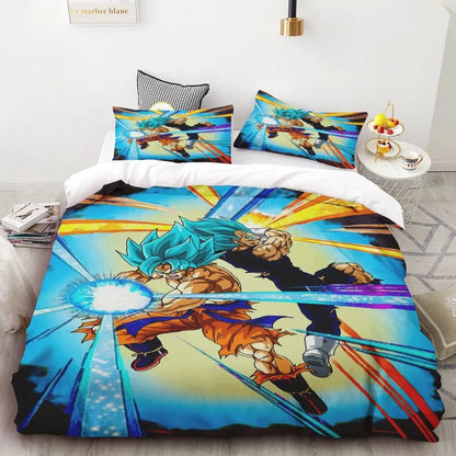 „Goku“ antklodžių užvalkalų rinkinys „Dragon Ball“ paaugliams skirtas patalynės rinkinys, antklodžių užvalkalai vaikams, berniukams, geriausios dovanos, „Queen“ ir „King“ dydžių miegamojo dekoracija
