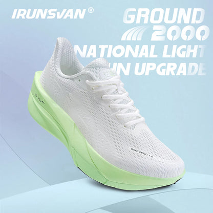 IRUNSVAN anglies pluošto sportiniai bateliai, bėgimo bateliai pradedantiesiems ir pažengusiems, kvėpuojantys ir patogūs, su storu padu, treniruočių bateliai, unisex, 130
