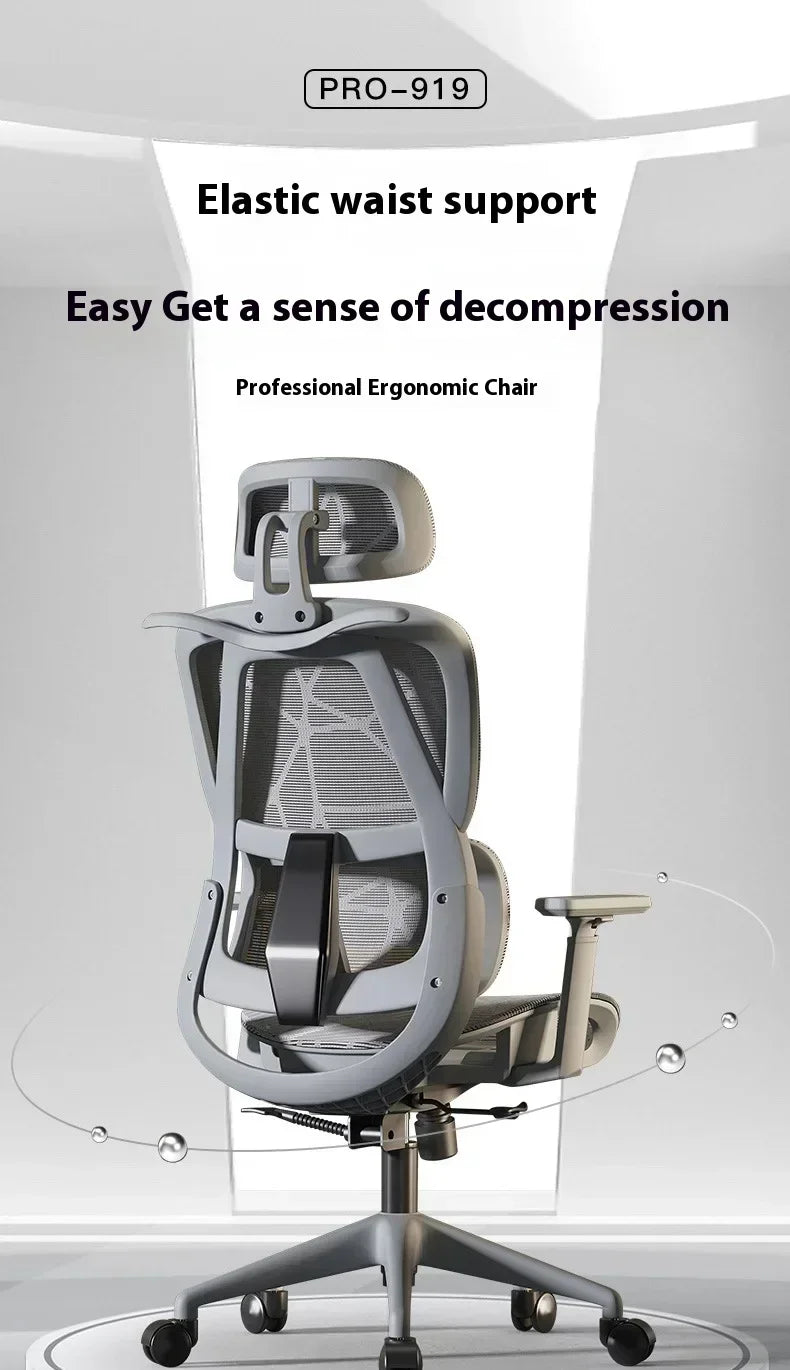 Ergonomic Gaming Chair with 3D Headrest, Adjustable Armrests, Lumbar Support, Reclining Computer Desk Chair with Footrest for Office & Gaming