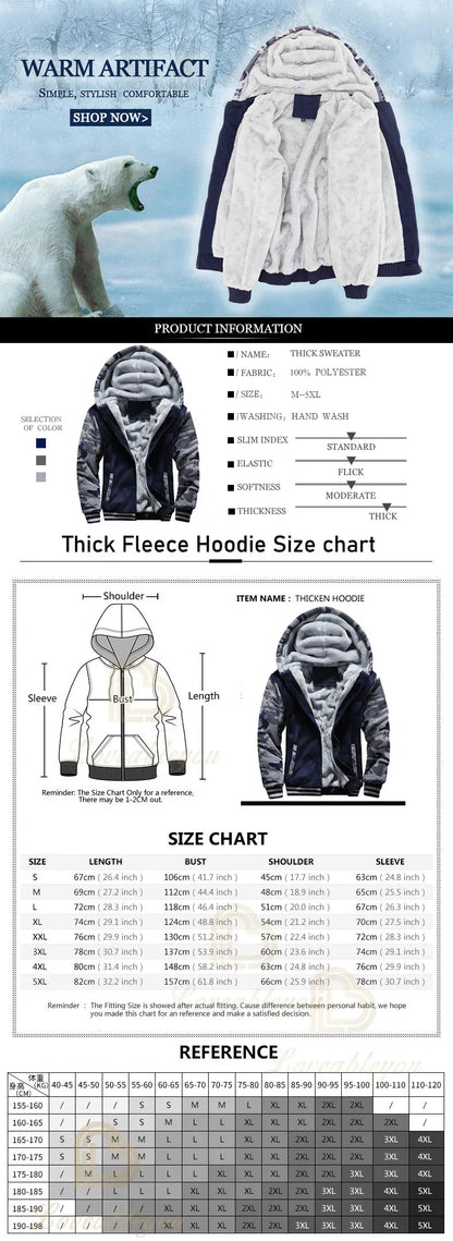 New Arrival Fortnite Men Cool Sweatshirt Battle Game Coat Winter Thick Fleece Warm Zipper Harajuku Hoodie Streetwear