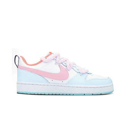 Custom Sneakers Nike Court Borough Whale Heart & Bear Candy Wrapper Sweet, Gentle & Playful Women's Skateboarding Sneakers