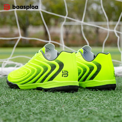 Baasploa Pantofi de fotbal pentru bărbați, marca Comfort, ușori, pentru antrenament pe gazon, pantofi profesioniști de fotbal, adidași moi pentru bărbați, antiderapant