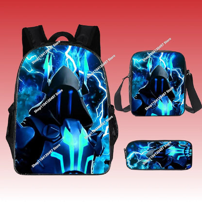 3pcs/set Fortnite Game Backpack Anime Cartoon Large Capacity Student School Bags Pencil Bag Kawaii Lunch Bag Birthday Gifts