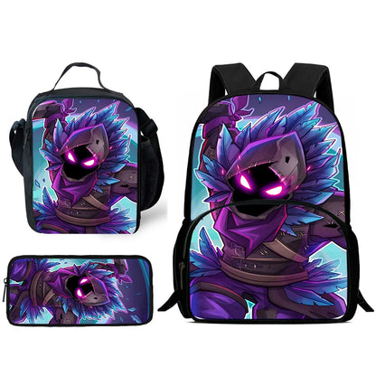Hot Game Child Backpacks Lunch Bag Pencil Case Pupil Large Capacity School Bags Design-Fortnite For Boy Girl Best Gift