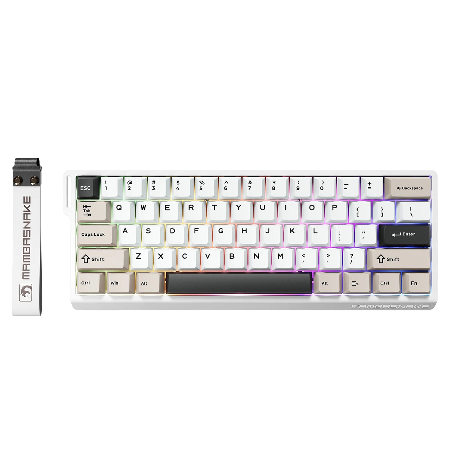 ATTACK SHARK x MAMBASNAKE X60 HE 8K Rapid Trigger Keyboard Magnetic Switch, Tri-Mode Connection, 0.01mm Rapid Trigger Accuracy
