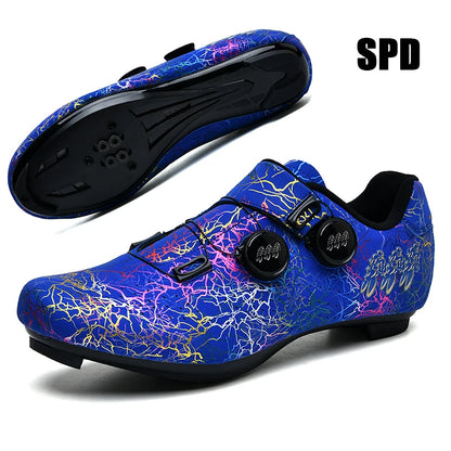 New Cycling Shoes Men's Self-Locking Racing Road Cycling Sports Shoes Lockless Training Shoes Women's SPD Cleats Cycling Shoes