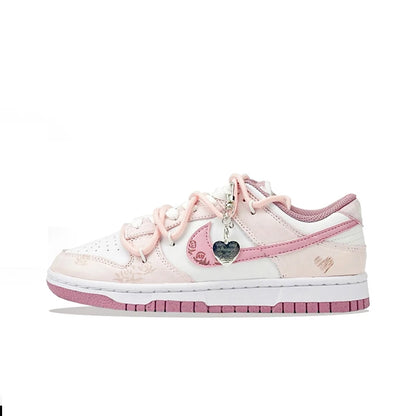 Prilagođene tenisice Nike Dunk Low Honey Rose ručno oslikane s motivom srca, modne, svestrano amortizirane, otporne na habanje, ženske cipele