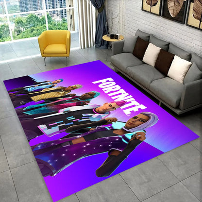 F-Fortnites Cartoon Game Carpet Rug for Playroom Bedroom Living Room Sofa Home Doormat Decor, Area Rug Non-slip Floor Mat Gift