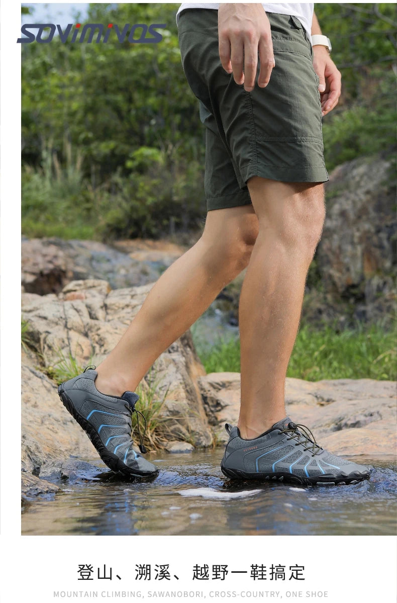 Men's Trail Running Shoes, Lightweight Athletic Zero Drop Barefoot Shoes Non-Slip Outdoor Walking Minimalist Shoes for Women