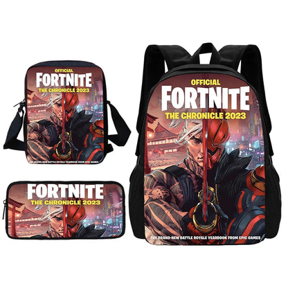 Child School Backpack with Shoulder Bag and Pencil Case School Bags for Hot Game Design Fortnite Boys and Girls Best Gift