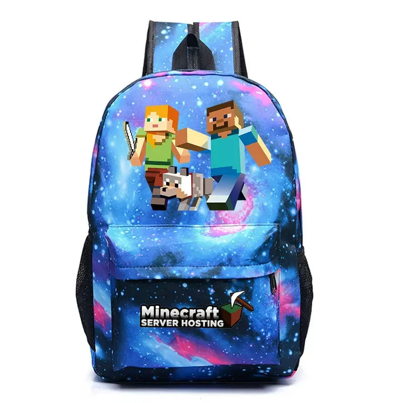 Minecraft Enderman Creeper Graphic Printed Backpack Large Capacity Lightweight Fashion Casual For Daily Travel Outdoor Leisure