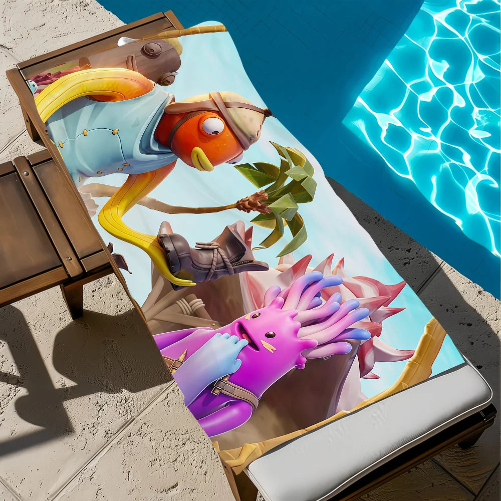 Game Art Funny F-Fortnite Towel Soft Beach Towels Trip Swim Pool Bathing Towel Gym Spa Home Decor Gift Holiday