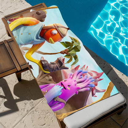Game Art Funny F-Fortnite Towel Soft Beach Towels Trip Swim Pool Bathing Towel Gym Spa Home Decor Gift Holiday
