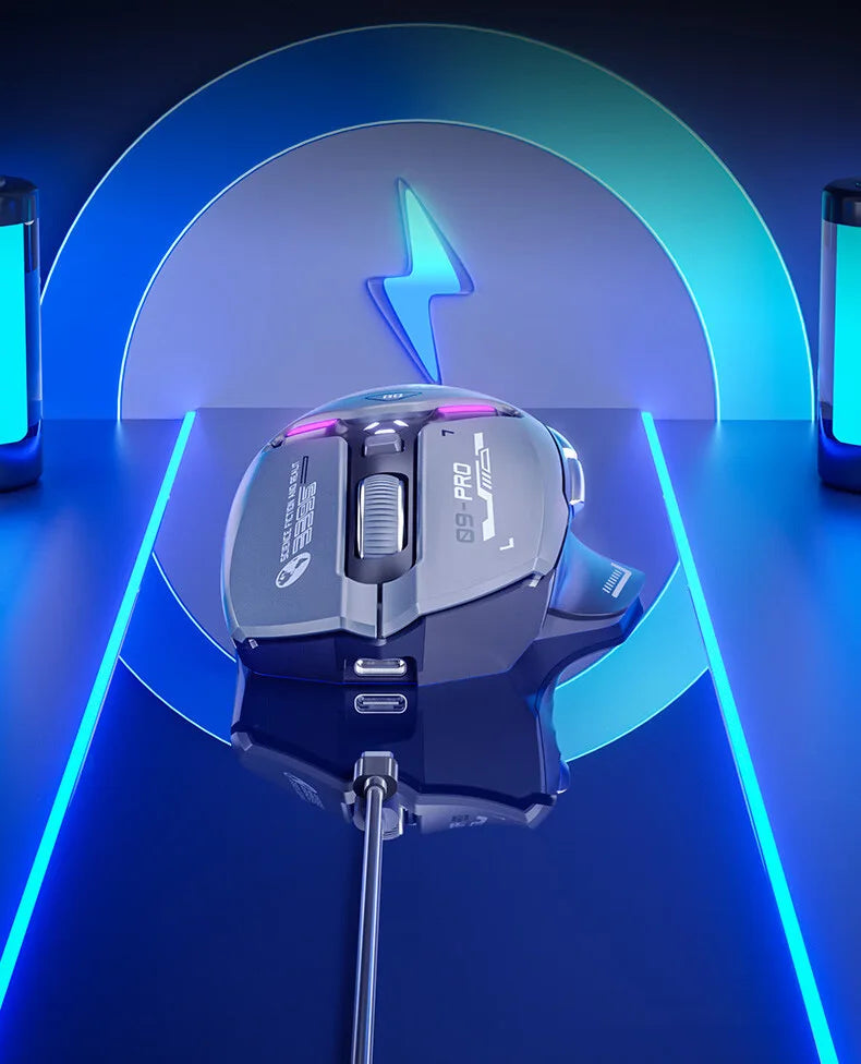 Inphic IN9PRO Wireless Gaming Mouse 26000DPI 8K Polling Rate Bluetooth 5.0 Wired 2.4G Tri-Mode RGB Ergonomic Gaming Mouse