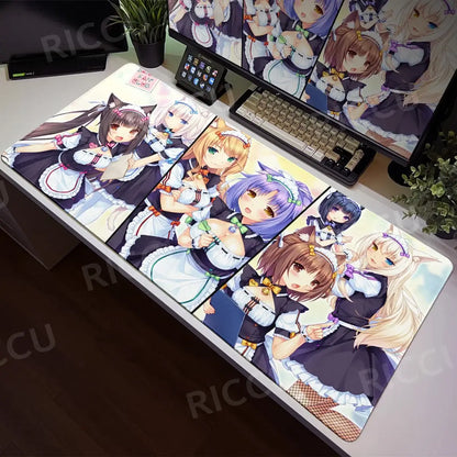 Nekopara XXL Home HD Computer Computer Desk Mouse Anime Large Mouse Pad Office Laptop Computer Desktop mat Game Accessories Tech