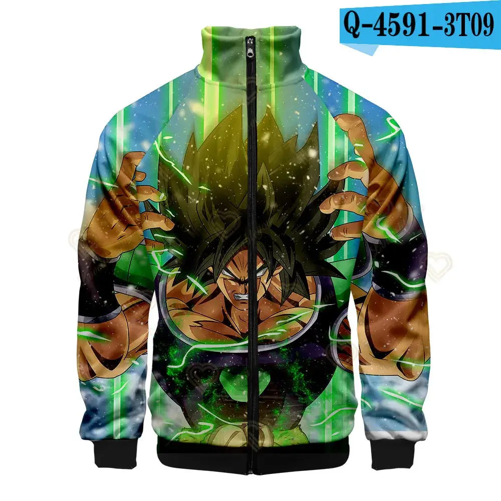 Dragon Ball 3D Print Zipper Hoodie Cool Fashion Men/Women/Kids Long Sleeve Hoodies Sweatshirt Casual Cosplay Jacket Clothes, Produit gaming premium Fraquane