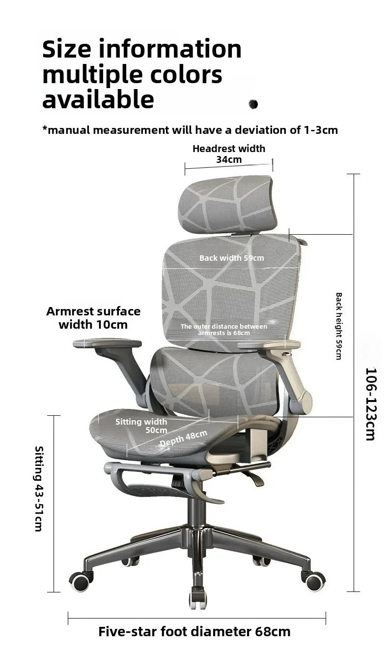 Air Titan Full-Mesh-Büro- und Gaming-Computerstuhl, ergonomischer Schreibtischstuhl für Studierende mit Drei-Zonen-Lendenstütze und gut belüftetem Design