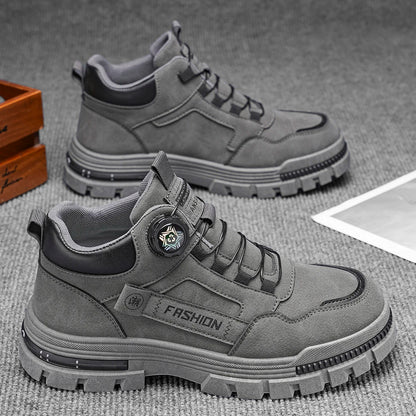 Low-Top Men's Platform Sports Outdoor Traditional Footwear - Lace-Up Stylish Trendy Street Hiking Skate Shoes
