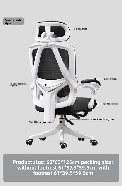Internet Celebrity Ergonomic Chair Office Chair Back Chair Home Computer Chair Gaming Chair Sturdy and Durable