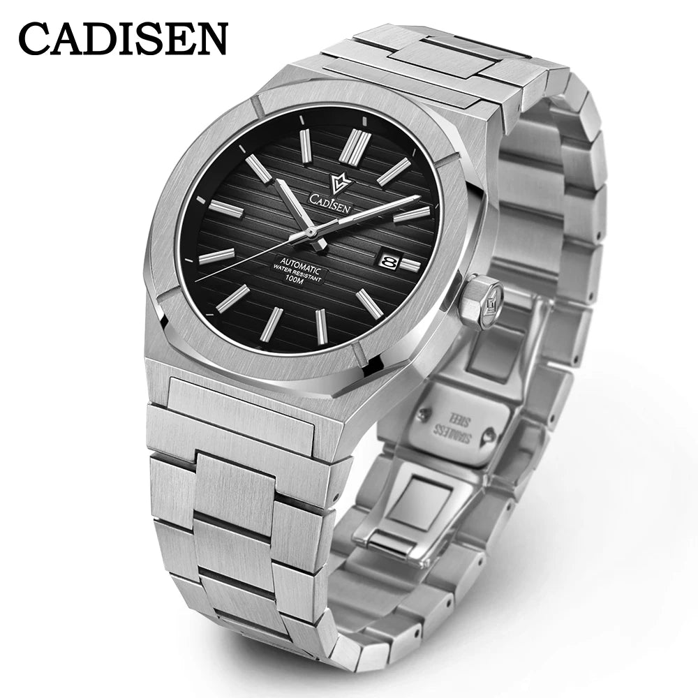 CADISEN Diver Watch Retro Luxury Sapphire MIYOTA 8215 German Designer Men Automatic Mechanical Watches 10Bar Waterproof Luminous