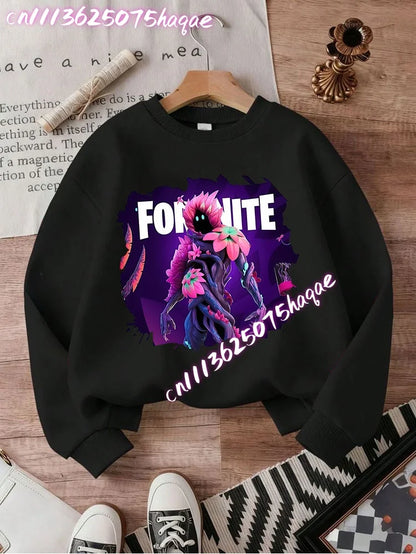 2026 Fortnite Kids Hooded Coats Anime Fortress Night Sweatshirts Game Spring Autumn Hoodies Sportswear Children’s Clothes Gift