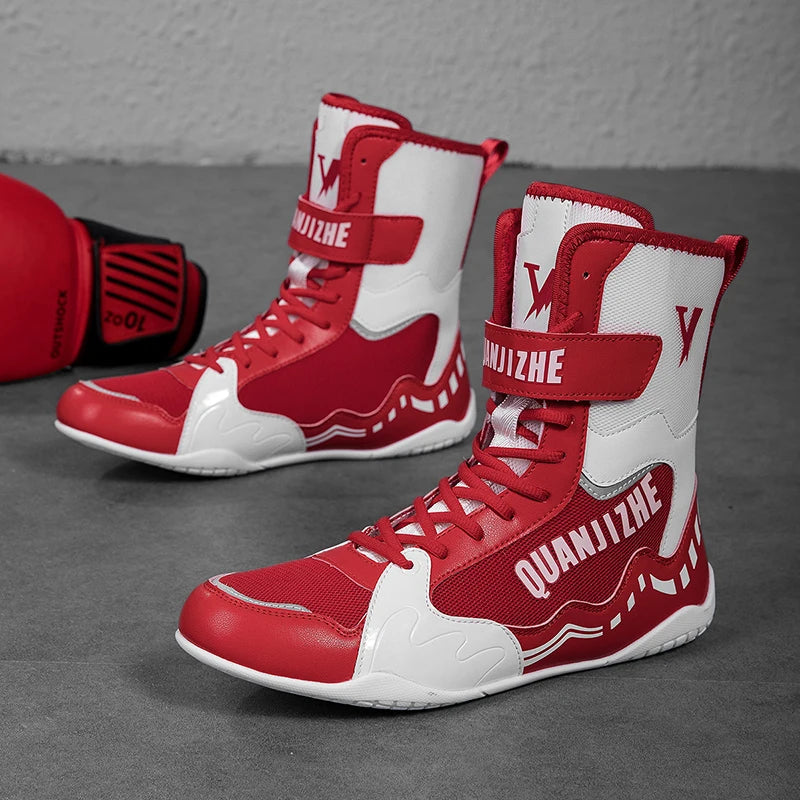2026 Professional Wrestling Shoes For Men Lightweight Training Boxing Sneakers Large Size Black White Gym Outdoor Sports