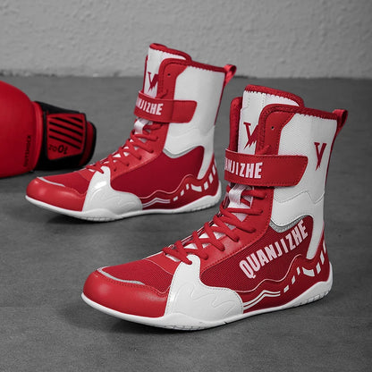 2026 Professional Wrestling Shoes For Men Lightweight Training Boxing Sneakers Large Size Black White Gym Outdoor Sports