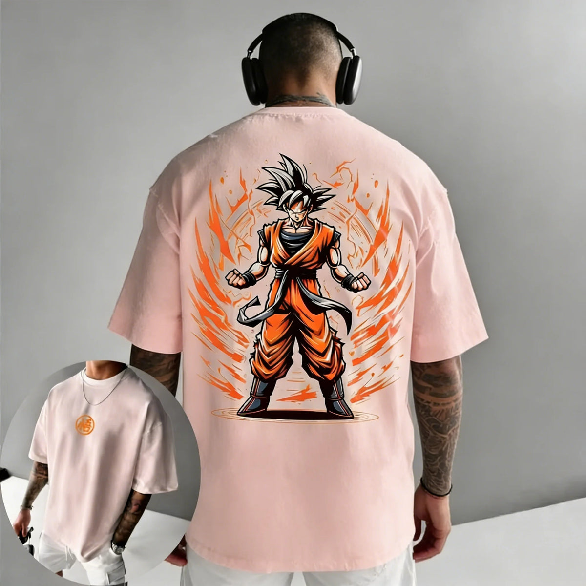 Dragon Ball -anime: Goku-kuvioinen puuvillainen T-paita, Harajuku, miehille ja naisille, kesä, uusi, suuri, väljä, rento, lyhythihainen yläosa